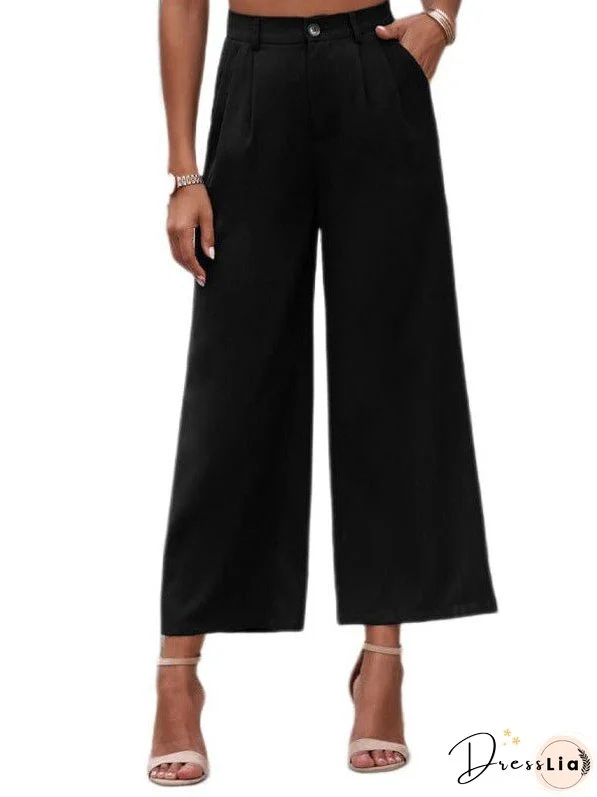 Vintage Corduroy Pants with Patched Pockets for Women