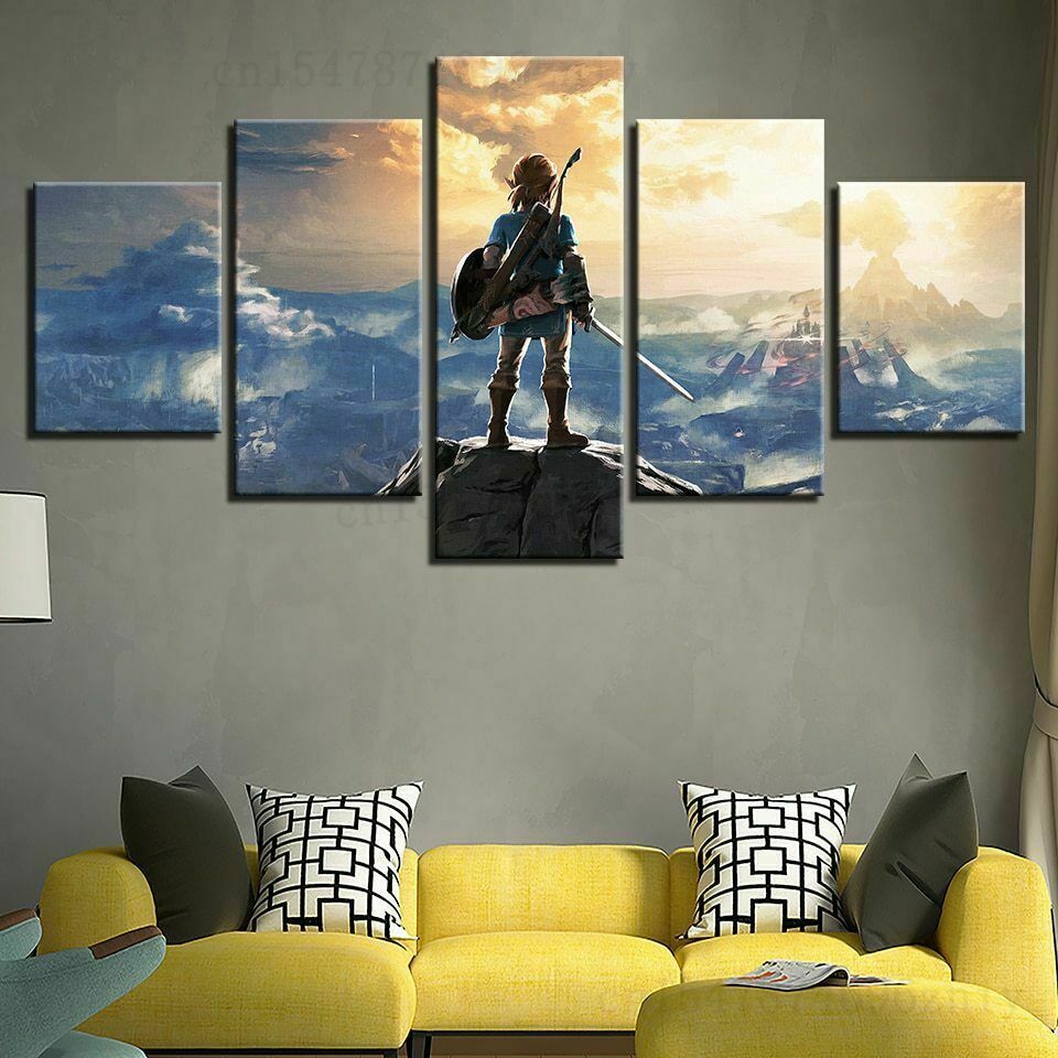 Games Canvas Prints Painting Wall Art Kids Room Decor HD Print Pictures Poster No Framed 5 Panel Home Decor Paintings 5 Pieces