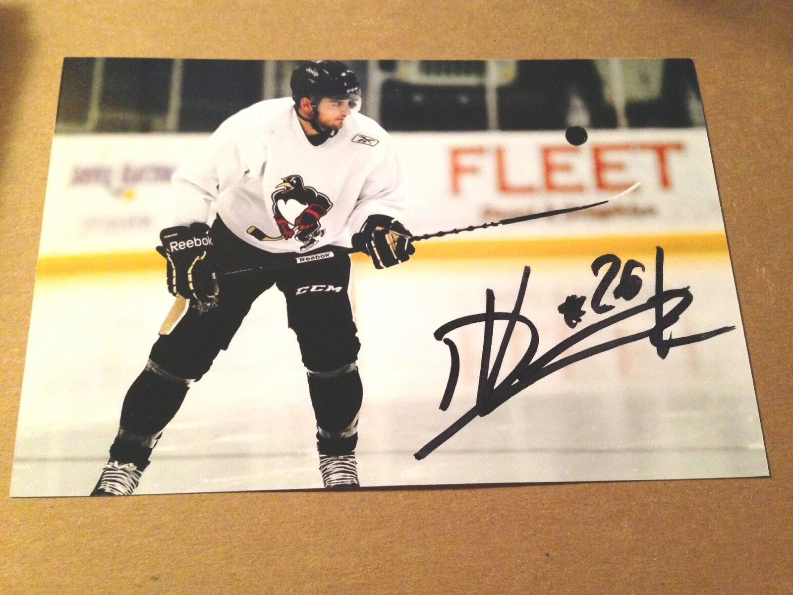 Dominik Uher SIGNED 4x6 Photo Poster painting WILKES BARRE SCRANTON PENGUINS WBS PITTSBURGH