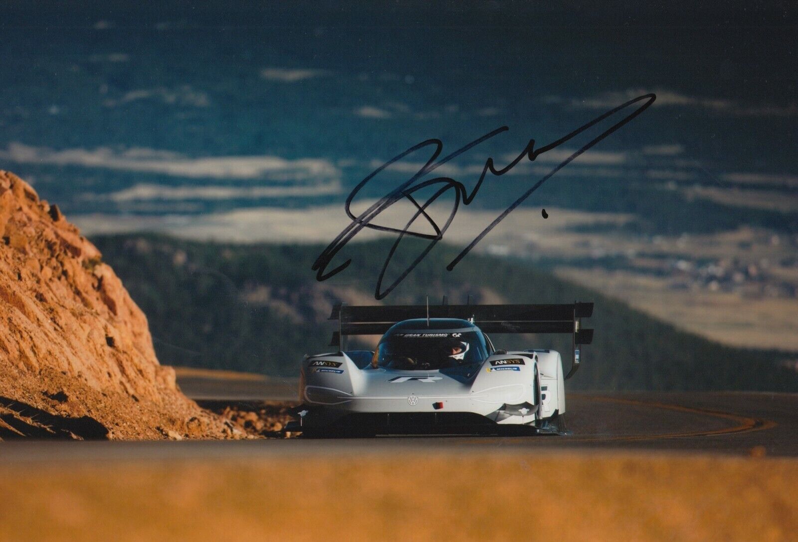 Romain Dumas Hand Signed 12x8 Photo Poster painting - Volkswagen Pikes Peak Autograph 2.