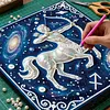 Framed Sagittarius - Pearls Painting Kit DIY Diamond Painting Pearl Dot Crafts 25*25CM