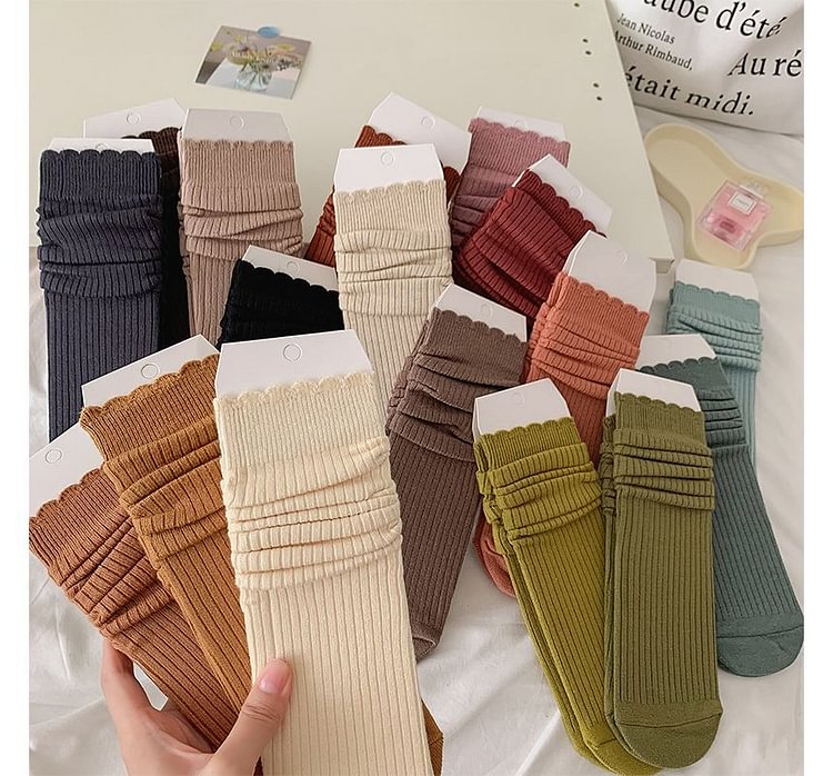 Ruffle Trim Socks Set II20