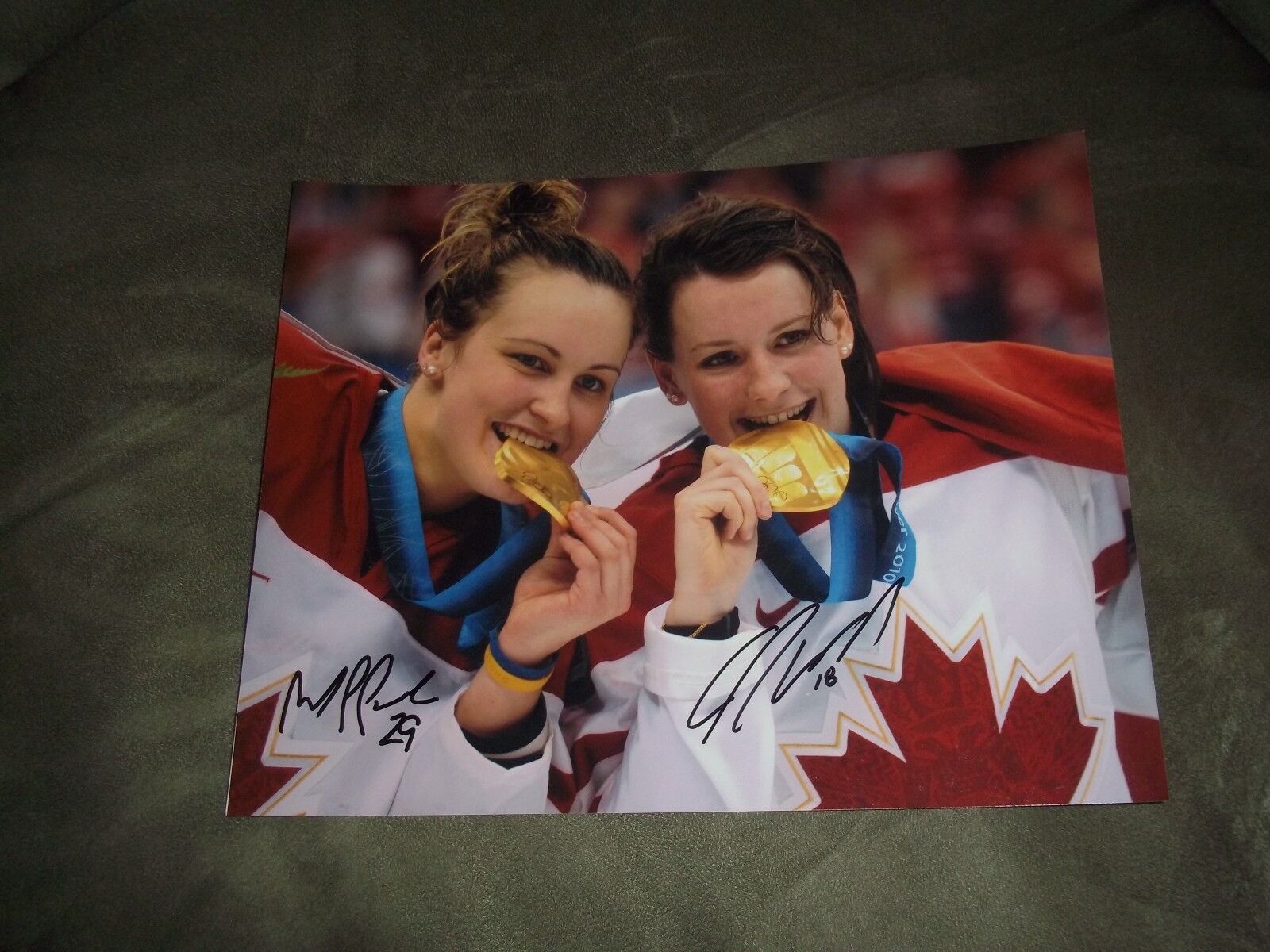 Marie Philip Poulin & Catherine Ward Team Canada Women's Signed Photo Poster painting W/Our COA