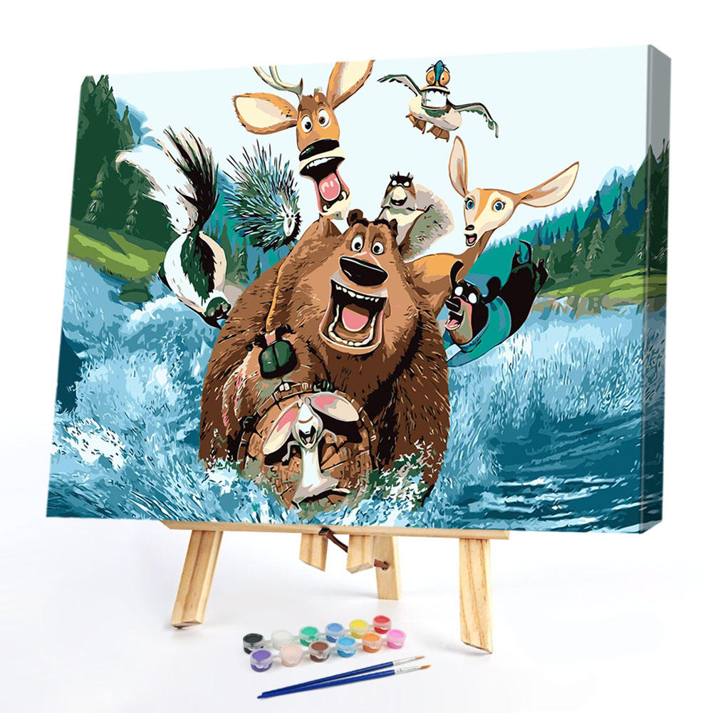 

40*50cm - Paint By Numbers - Beer Deer, 501 Original