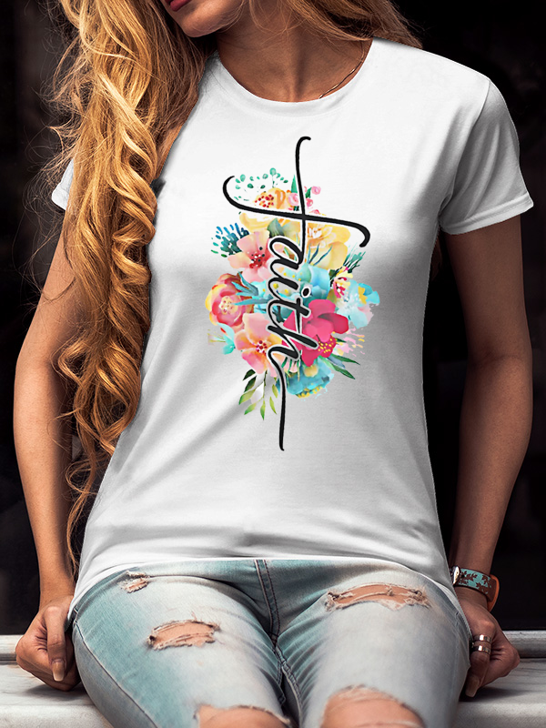Faith Flower Women's T-Shirt