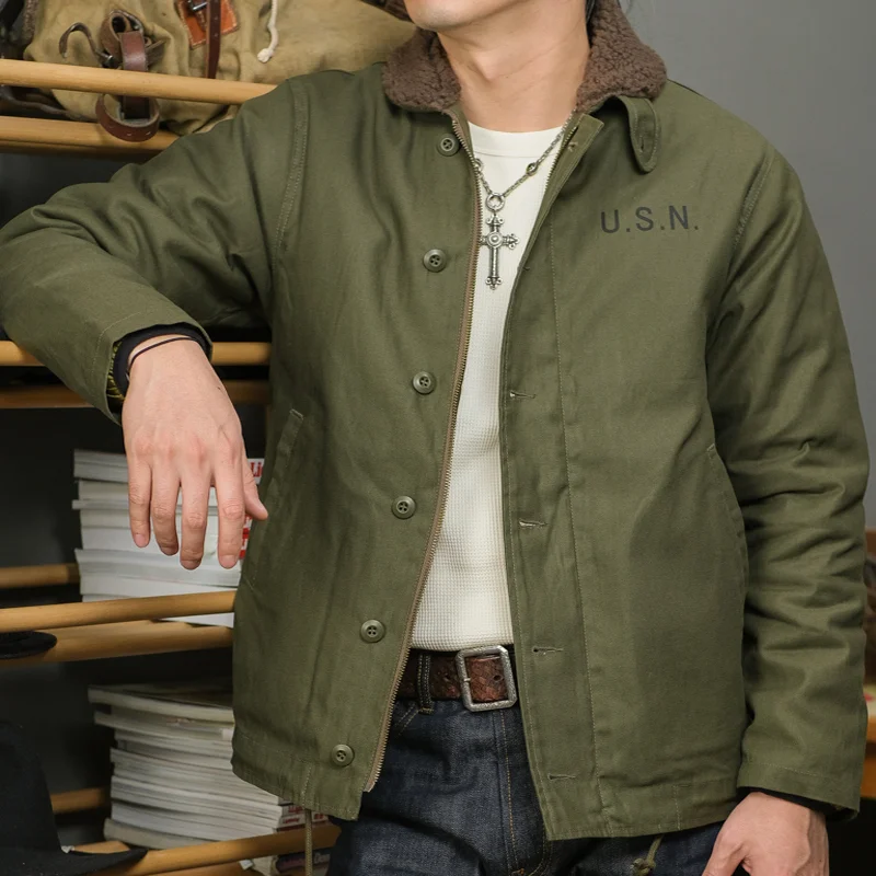 Military Style N1 Deck Padded Two Piece Removable Liner Jacket