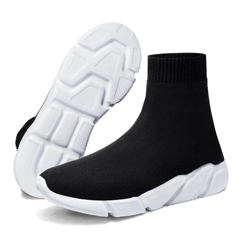 MWY Fashion Trend Couple Socks Boots Shoes High Top Lace Up Men Breathable Winter Casual Shoes Schoenen Thick Soled Ankle Boots