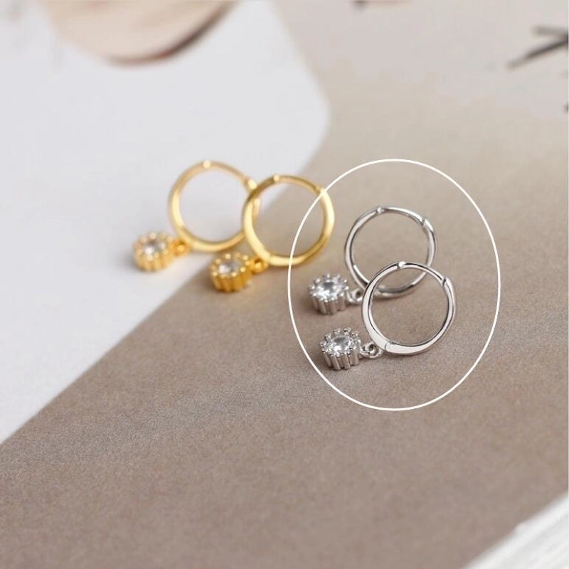 1 Pair Minimalist Geometric Plating Copper Drop Earrings