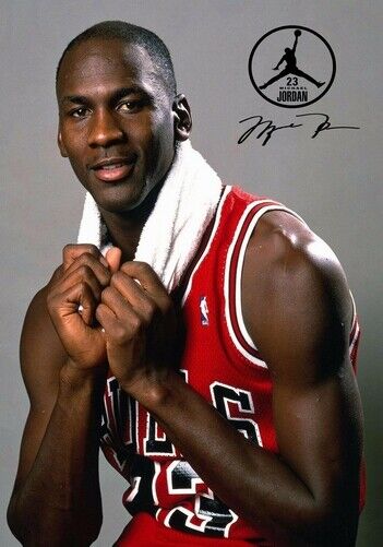 MICHAEL JORDAN - BASKETBALL PROMO 1 - SIGNED Photo Poster painting POSTER -  POST