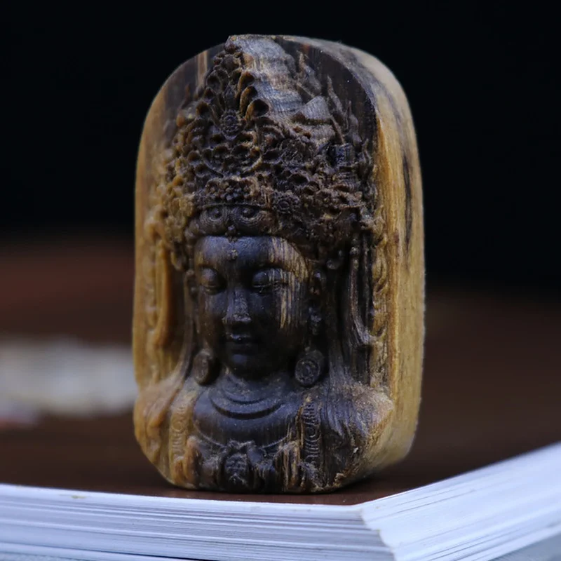 Vietnam Nha Trang Old Material Sinking Yellow Agarwood Pendant Car Hanging Agarwood Beads Necklace Amulet Pendant