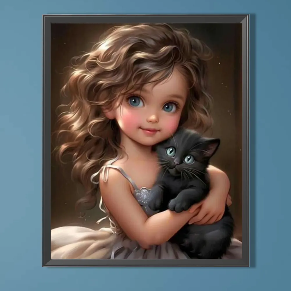 Full Round Diamond Painting 40*50cm - Sweet Cool Girl