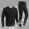 30 Areas USB Electric Heated Underwear Long Johns Heating Jacket (Black XL)