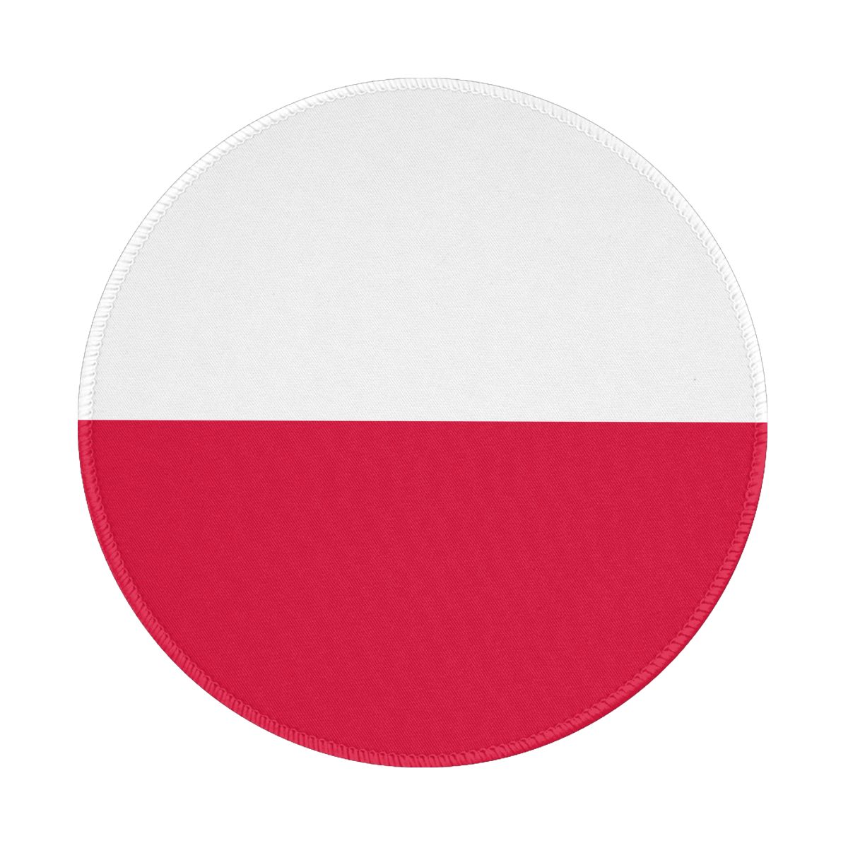 Poland Flag Waterproof Round Mouse Pad for Wireless Mouse