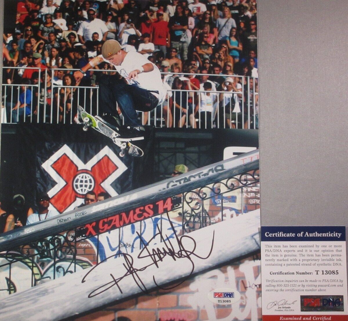 HIGH FLYING!!! Ryan Sheckler Signed X-GAMES 8x10 Photo Poster painting PSA/DNA Plan B SKATEBOARD