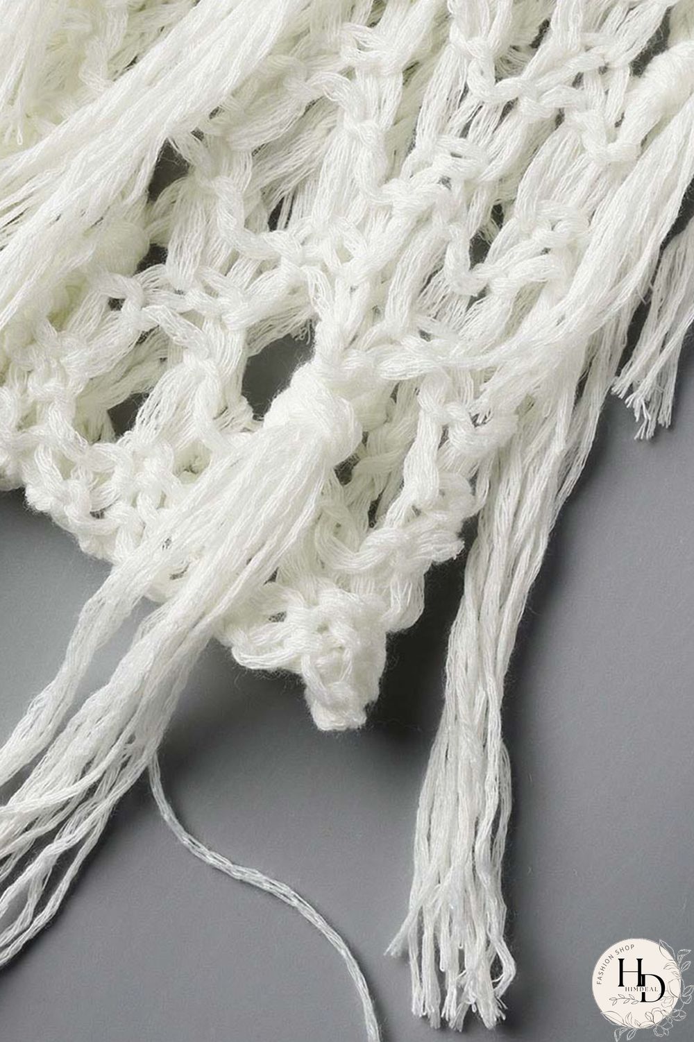 Rose Red Sexy Solid Tassel Hollowed Out Patchwork Halter Sleeveless Two Pieces