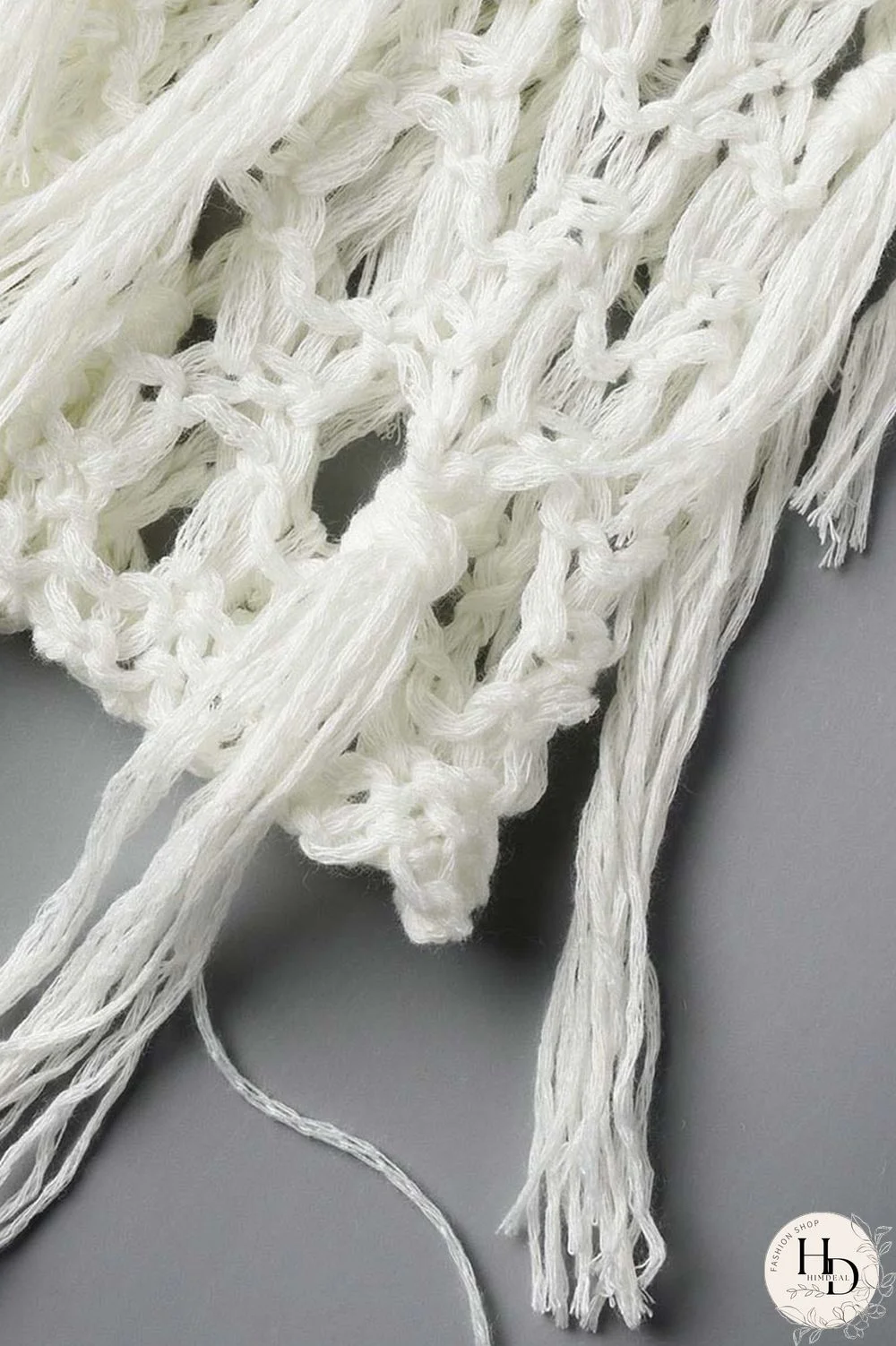 Rose Red Sexy Solid Tassel Hollowed Out Patchwork Halter Sleeveless Two Pieces