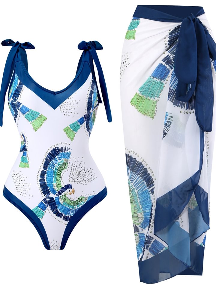 Women's Swimwear Tankini 2 Piece Normal Swimsuit 2 Piece Printing Graphic Yellow Red Blue Green Beige Bathing Suits Sports Summer -vasmok
