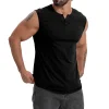  Men's Stylish Sleeveless Henley Tank Top for Summer Fitness and Casual Wear by Inlyline
