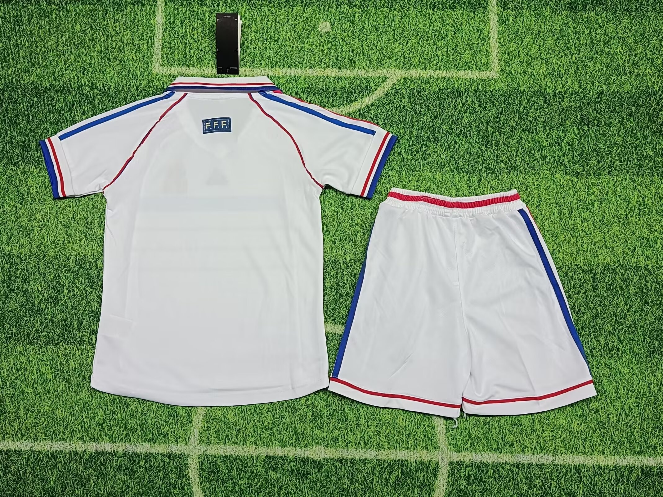 1998 Retro France Away Kids Kit Football Jersey Thai Quality