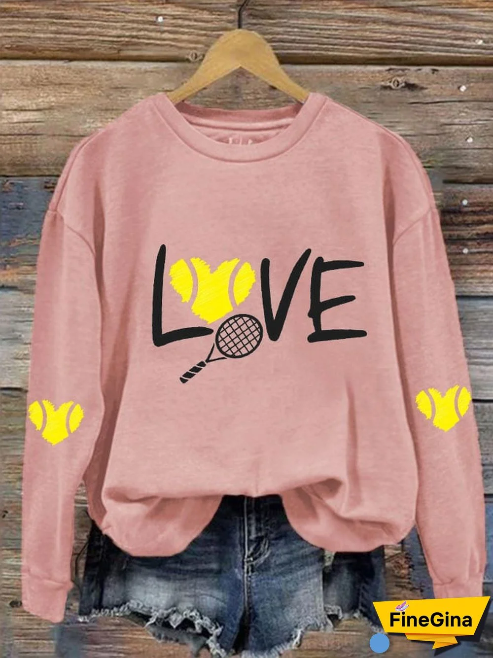 women's love tennis sweatshirt