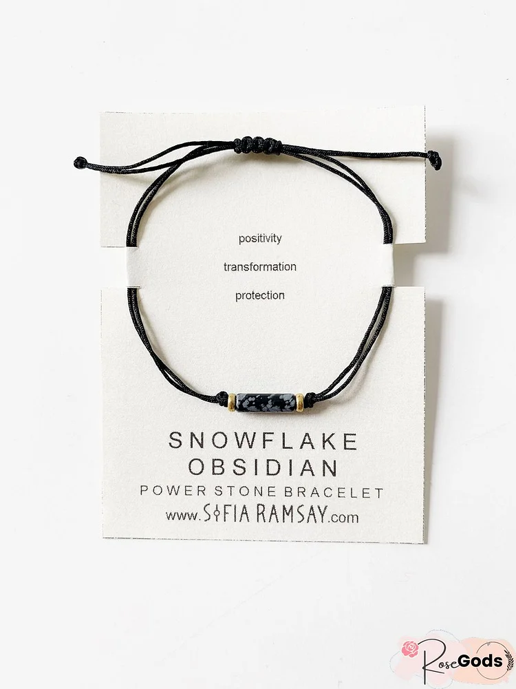 Snowflake Obsidian Power Stone Bracelet