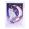 Moon Cat  | Crystal Rhinestone  | Full Round Diamond Painting Kits