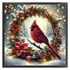 Christmas Wreath With Cardinals-11CT Stamped Cross Stitch 45*45cm/17.72*17.72in tapestrymarket