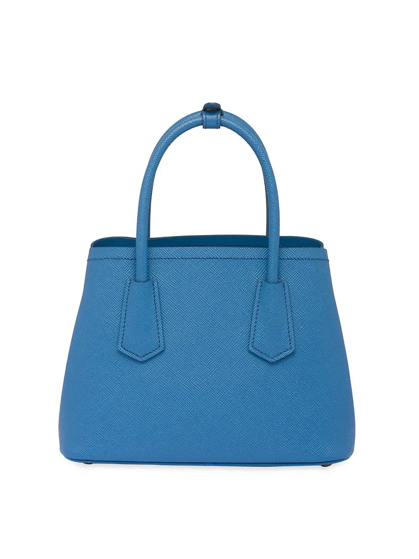 Prada Double Saffiano Leather Mini Bag blue