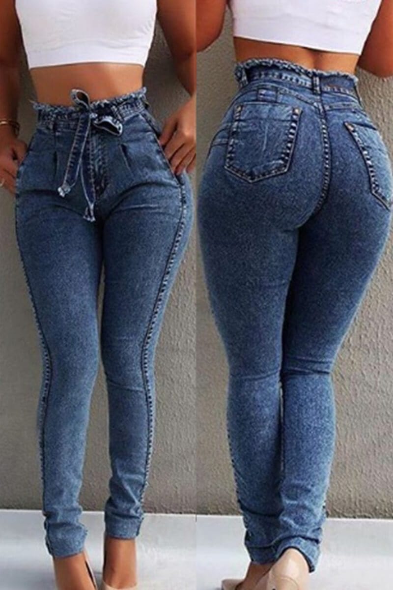 Fashion Casual High Waist Skinny Jeans