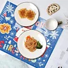 (US Only)Christmas Diamond Painting Placemats DIY Diamond Dot Kits for Home Decor