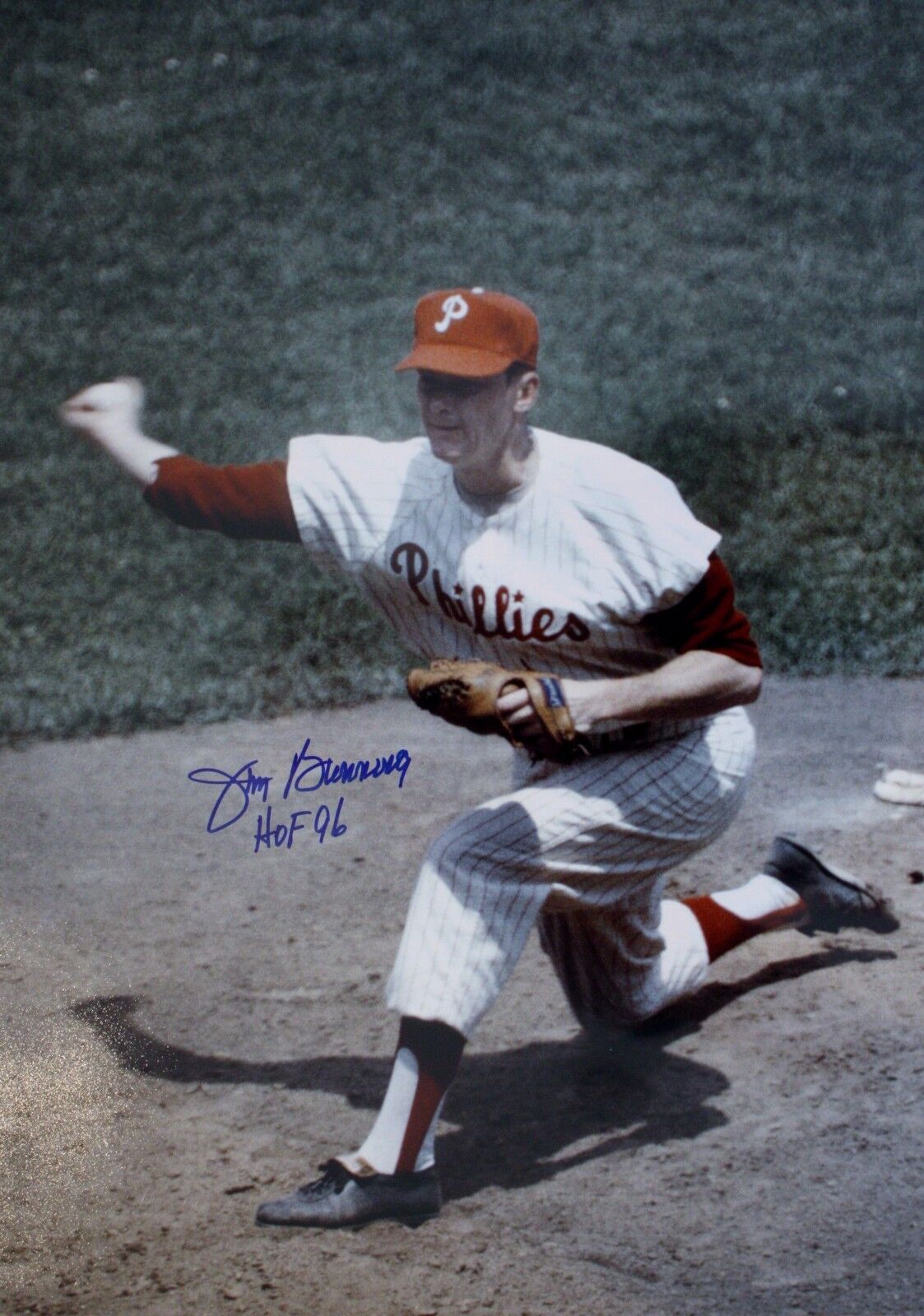 Autographed Jim Bunning Philadelphia Phillies 16x20 Photo Poster painting - w/ COA