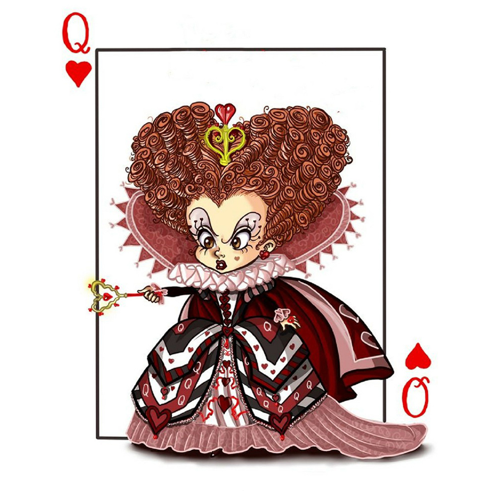 Queen Of Hearts Alice Wonderland - 5D Diamond Painting