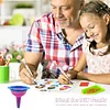 Gradient Color Diamond Painting Organizer Funnel Morning Glory Design Portable Drill Funnel for DIY Craft Easy Transfer Tools (Style A)