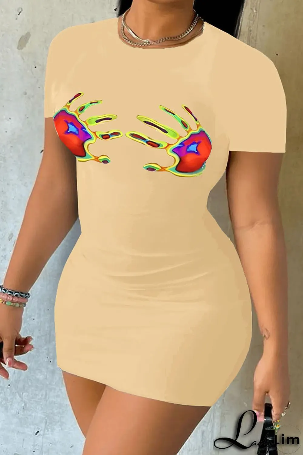 Purple Sexy Casual Print Patchwork O Neck Sheath Dresses