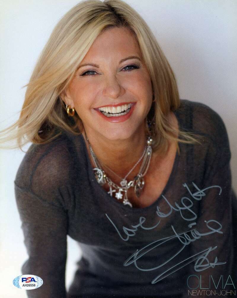 Olivia Newton John PSA DNA Hand Signed 8x10 Photo Poster painting Autograph