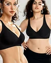 Seamless Deep V Push-Up Wireless Bra