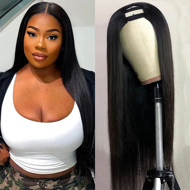 Hair U Part Wig Straight Wigs U Part Human Hair Wigs Glueless Natural Looking