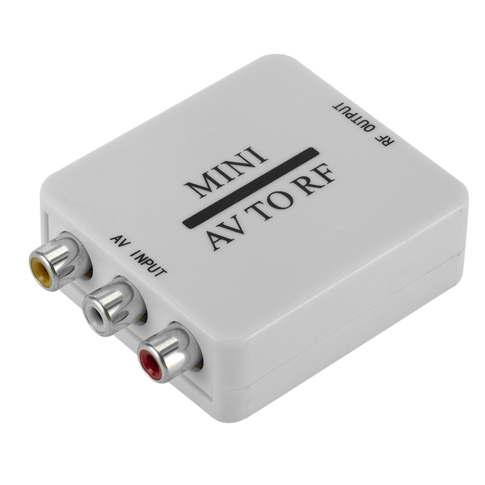 

AV To RF Video Converter Mini HD Video Adapter Box Support 67.25/61.25MHz, 501 Original