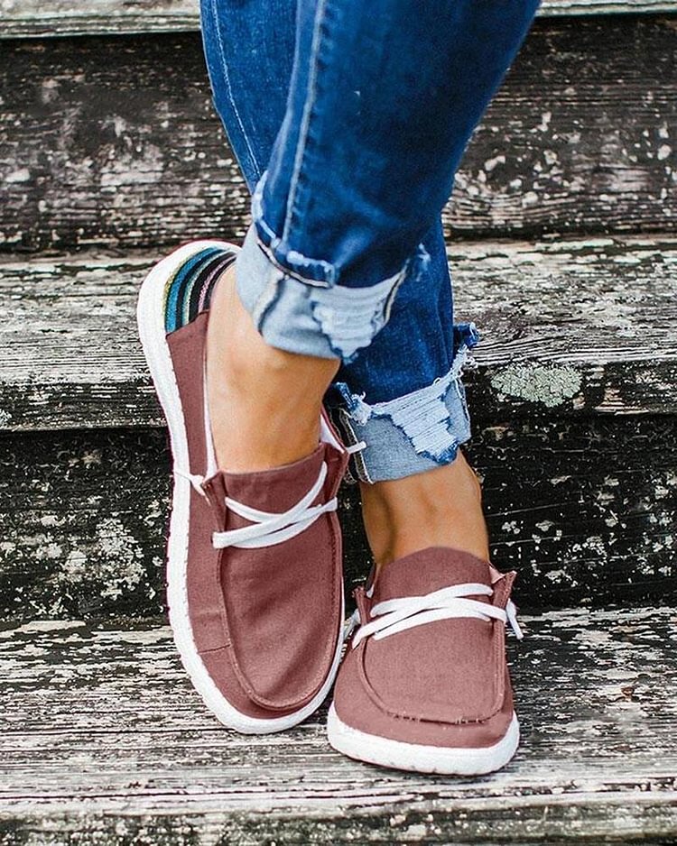 Women Lace-up Daily Flats Casual Loafers -loafers