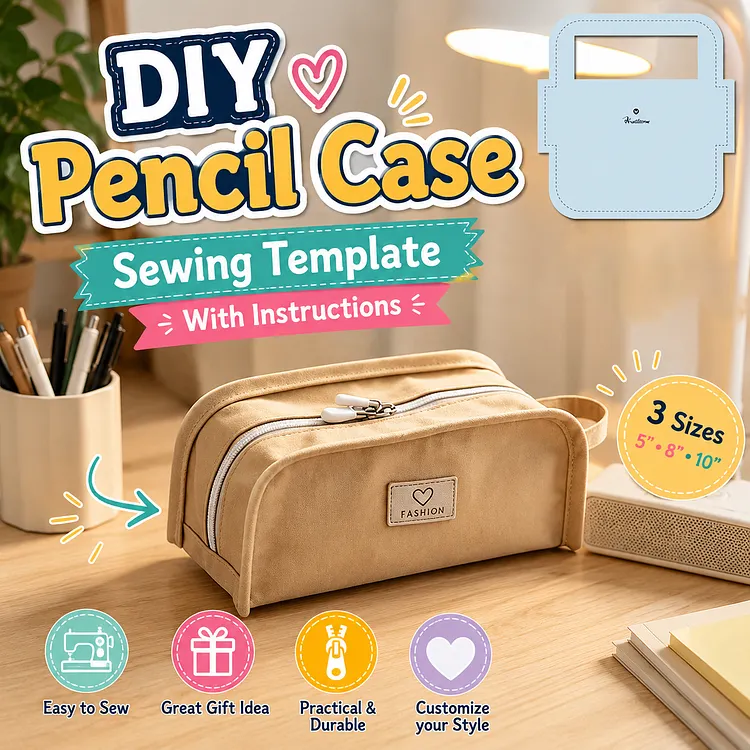 DIY Pencil Case Sewing Template &ndash; With Instructions