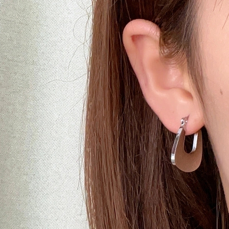 1 Pair Vintage Style Geometric Solid Color Polishing Plating 304 Stainless Steel K Gold Plated Rhodium Plated Ear Clip