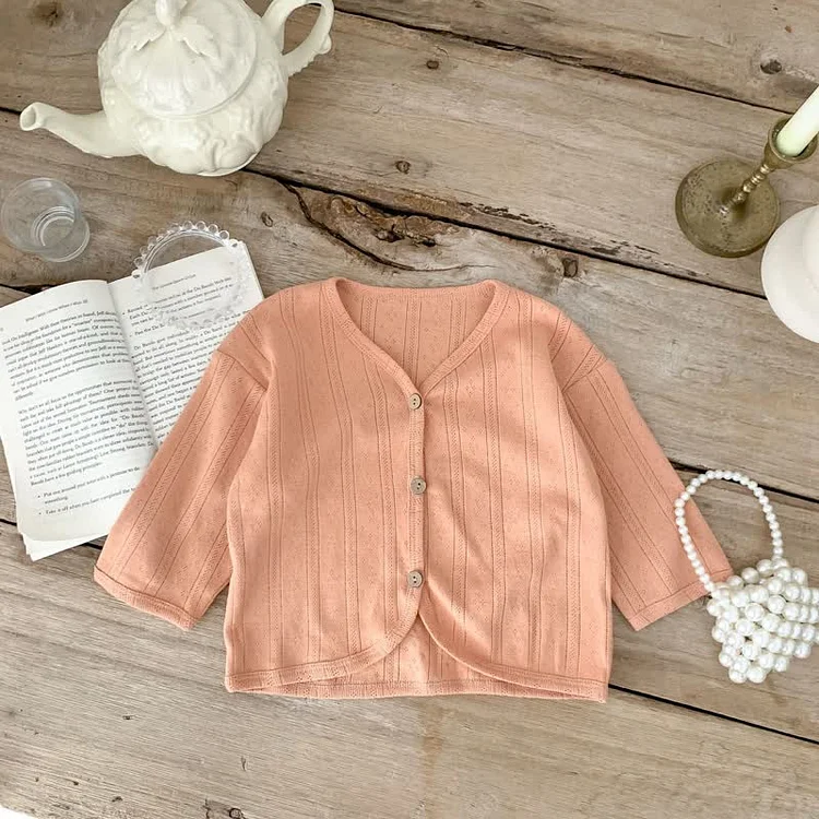 Baby Hollow Out Thin Sunscreen Cardigan
