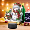 Acryl Weihnachten Schneemann doppelseitig - 5d DIY Bastellampe