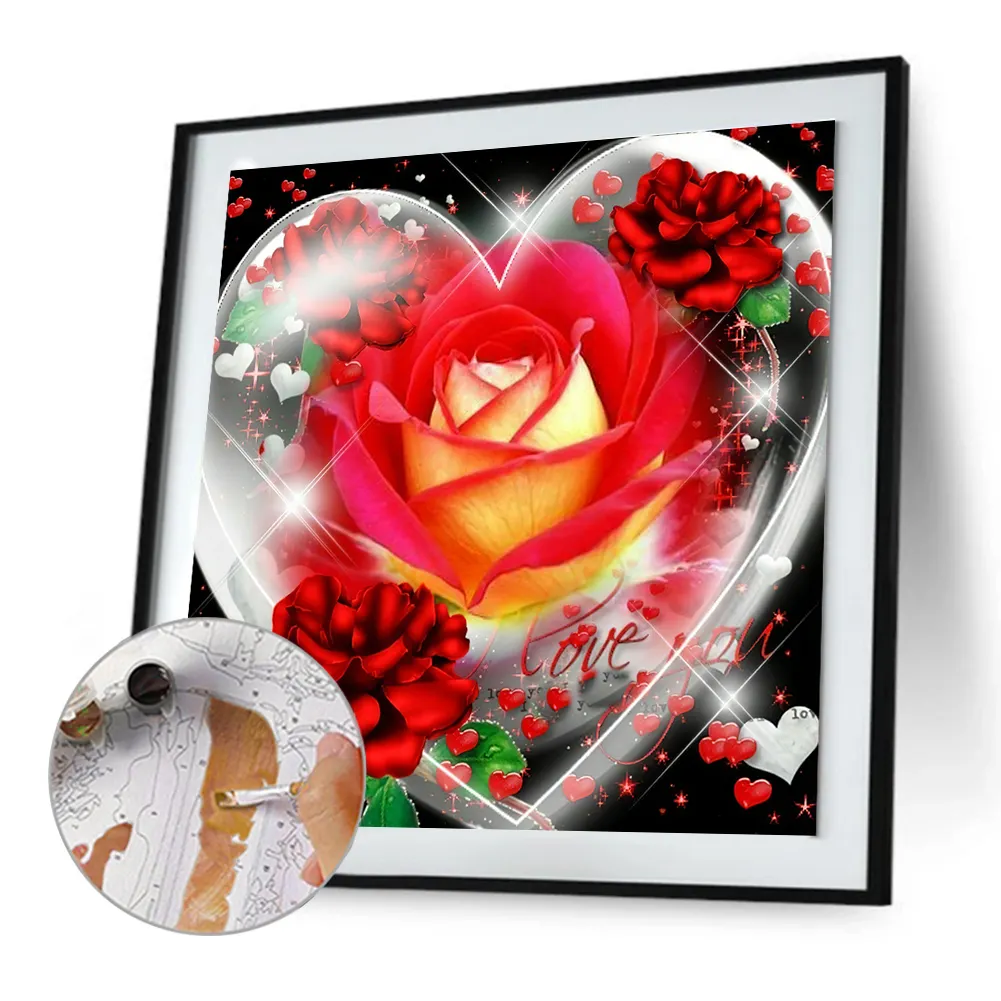 DIY Paint By Number 40*40cm - Rose
