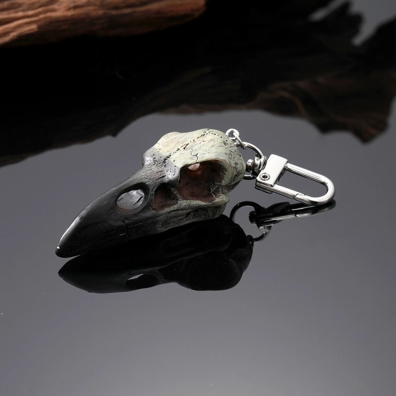 Fashion Dog Skull Goose Alloy Resin Halloween Keychain