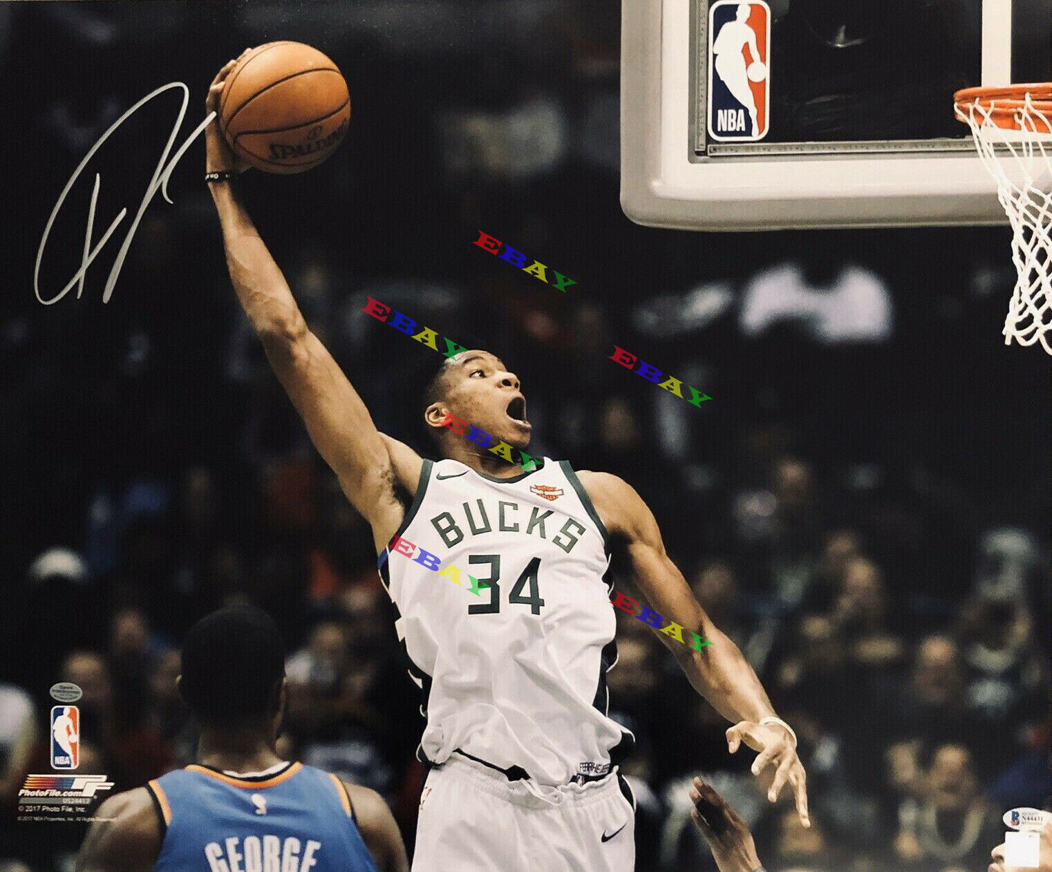 Giannis Antetokounmpo Milwaukee Bucks Autographed Signed 8x10 Photo Poster painting Reprint