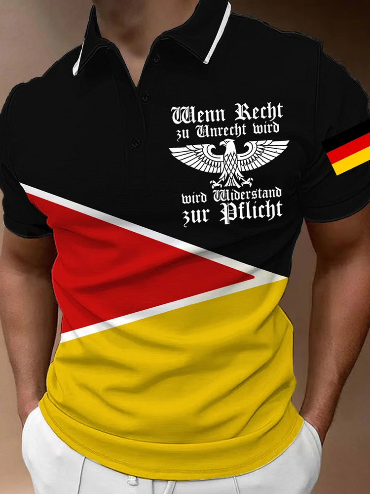 Herren Wenn Recht zu Unrecht wird Print Hemd und Shorts Shirt