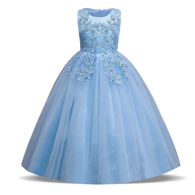 2021 Summer Bridesmaid Dress Kids Dresses For Girls Children Long Princess Dress Wedding Vestidos Girl Party Dress 4 10 12 Years