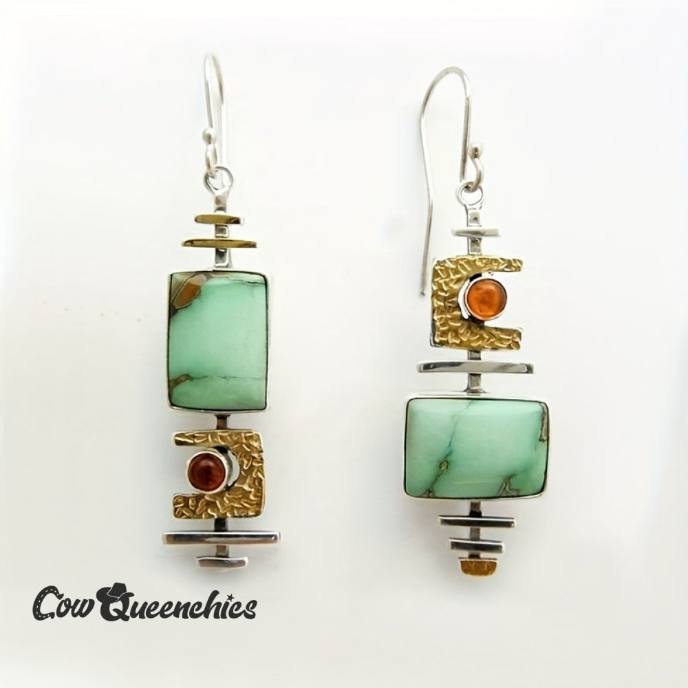 Boho Vintage Geometric Drop Hook Earrings