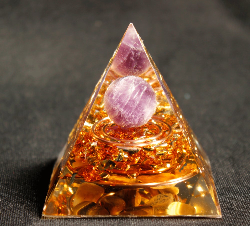 

Orgone Pyramid Chakra - Tiger\ s eye in Double, 501 Original